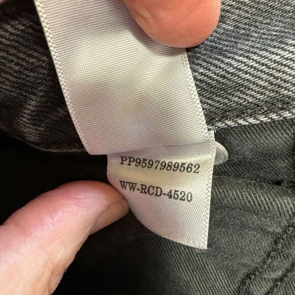 Everlane The 90s Cheeky Jeans Womens 31 Crop Gray Wash 100% Cotton Button Fly - Picture 7 of 12